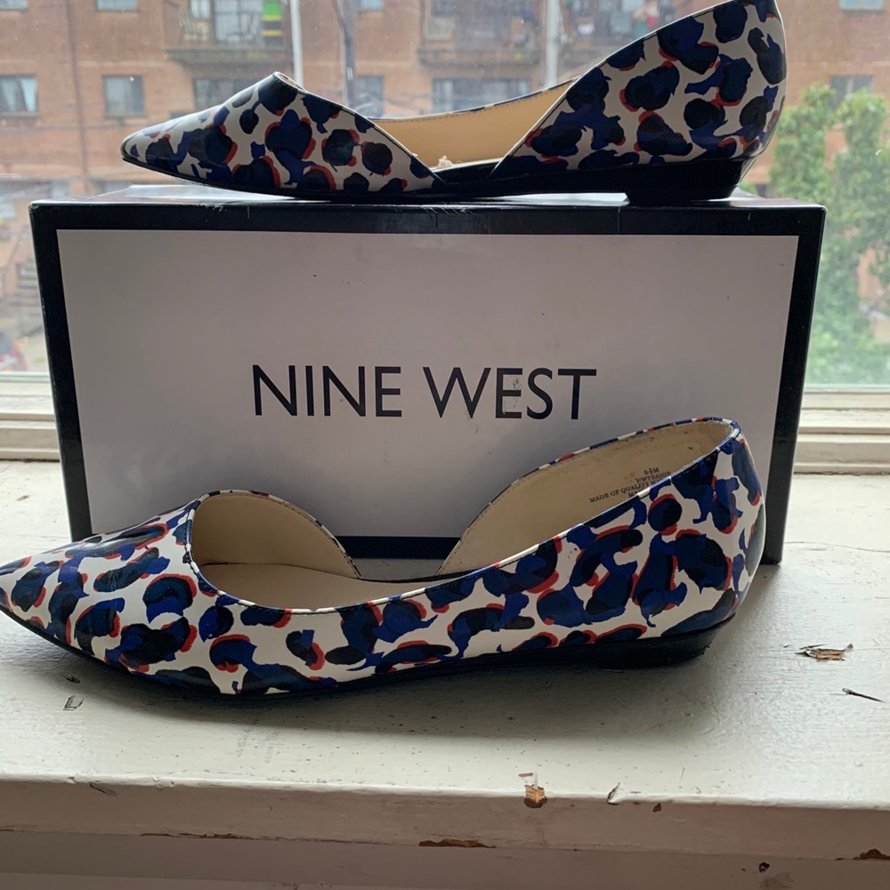Nine West leopard print flats